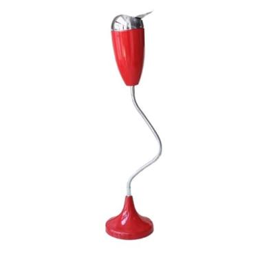 Imagem de Cinzeiro vertical com tampa, adequado para banheiros, salas de estar e escritórios, tamanho grande, suporte de cinzeiro dobrável (vermelho)