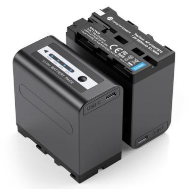 Imagem de Bateria de reposição FirstPower, pacote com 2 unidades de 8800mAh NP-F