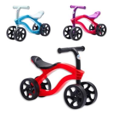 Imagem de Bicicleta de Equilíbrio sem Pedal 4 Rodas Criança de 1 Ano (Vermelho)