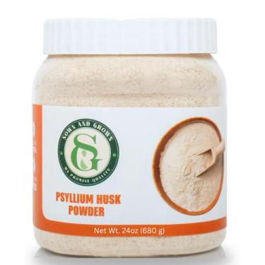 Imagem de Casca de psyllium em pó semeada e cultivada 680 g de fibra dietética n