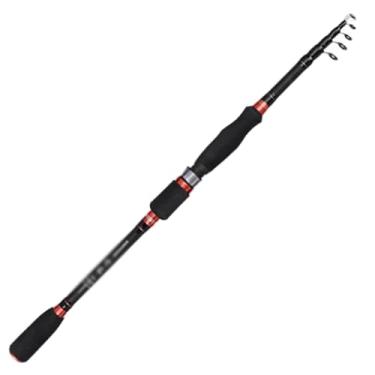 Imagem de Vara de pesca telescópica de fibra de carbono 1,8 m 2,1 m vara de pesca super rígida vara de fundição vara de pesca vara de pesca