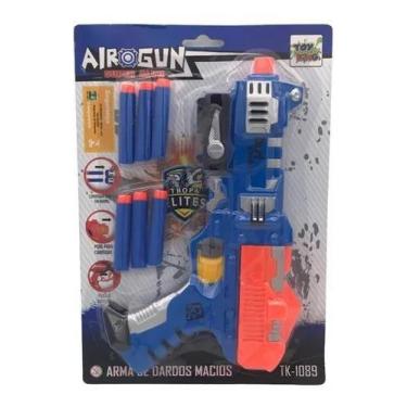Imagem de Pistola Lança Atira Dardos 6 Balas De Espuma - toys