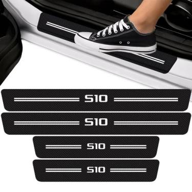 Imagem de Soleira Porta S10 Fibra de Carbono Preto Protetora Premium - SPORTINOX