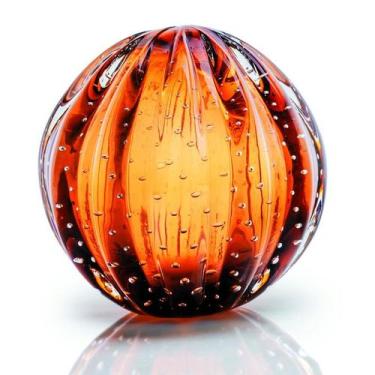 Imagem de Peso Em Cristal Murano Marrom - São Marcos 15cm