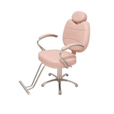 Imagem de Cadeira Reclinável Hidráulica Salão de Beleza - Cabeleireiro e Barbearia (Rosa)