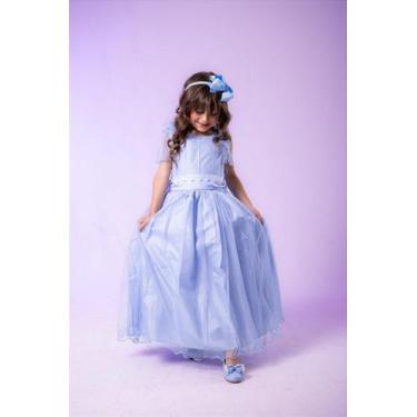 Imagem de Vestido Infantil Longo Azul Bebe Formatura - Fabuloso Ateliê, 8, Azul 