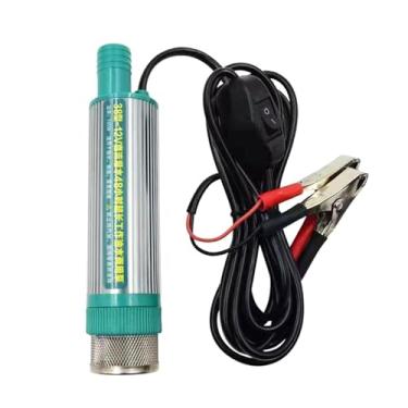 Imagem de KiBcsLic Bomba de óleo elétrica, bomba de água submersível, de transferência de combustível de baixo ruído, 38 mm para veículos agrícolas e máquinas de, Cabo 3m 12v