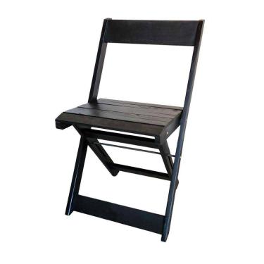 Imagem de Kit 4 Cadeiras Dobráveis De Madeira Para Area Gourmet Ismalu Preto