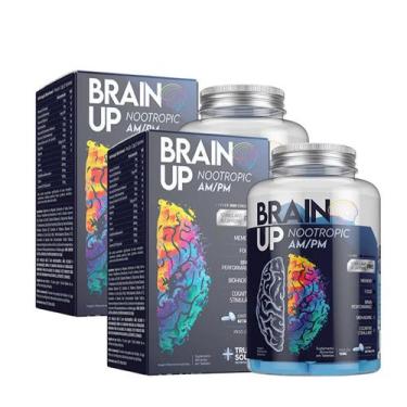 Imagem de 2x Nootrópico Brain Up Am/pm True Source 60 Tabletes, Sem Sabor
