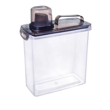 Imagem de Dispenser Multiuso Bico Dosador Alça Trava Cereal Grão Ração - Plasúti