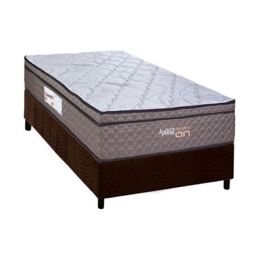 Imagem de Cama Box Solteiro: Colchão c/ Vibro Massagem Paropas Vibro Aplause Smart Brown + Base CRC Suede Brown (88x188)