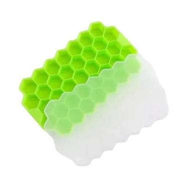 Imagem de Forma De Gelo De Silicone Reutilizável Livre De BPA Com Tampas Para Fa