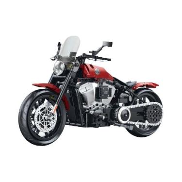 Imagem de Blocos De Montagem De Motocicleta Clássica, Brinquedo De Blocos De Cor