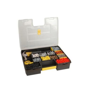 Imagem de Caixa Organizadora Com Divisória Grande Preta - STANLEY