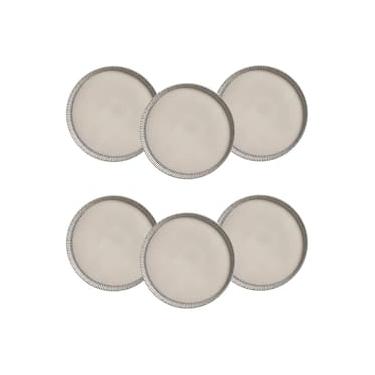 Imagem de Conjunto de Pratos de Sobremesa Porto Brasil Neo Pulse Cinza 21,5cm - 6 Peças
