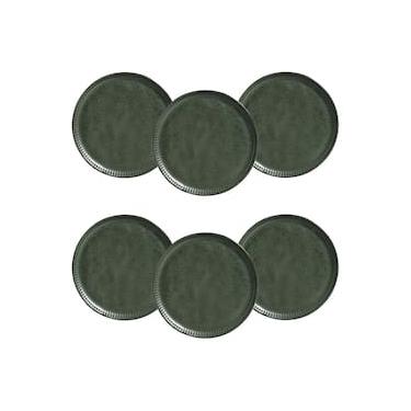 Imagem de Conjunto de Pratos de Sobremesa Porto Brasil Linhas Greenery 21,5cm - 6 Peças