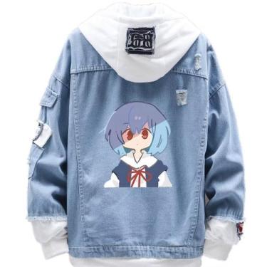 Imagem de Jaqueta jeans de estilo solto Creative Design EVA Ayanami Rei - SANMU