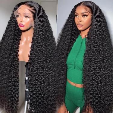 Imagem de Peruca Lovelyworld Deep Wave Lace Front 60 cm, cabelo humano 200%