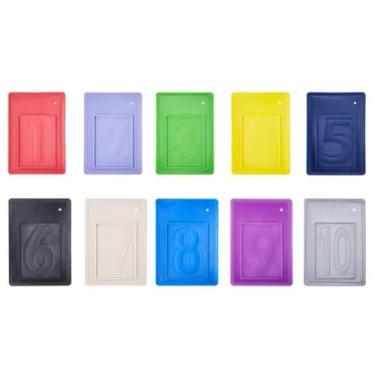 Imagem de Ficha de Provadores para lojas colorido numeros 1 ao 10 kit Ioplast