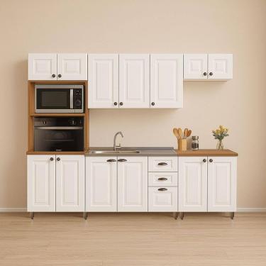 Imagem de Cozinha Americana 5 Peças Branco Amoudi Móveis 