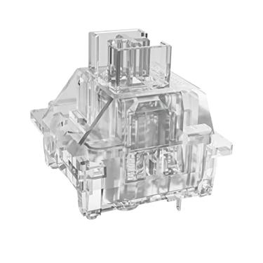 Imagem de Redragon Interruptores de teclado mecânico A113 HP2 Panda Crystal, interruptores táteis transparentes lubrificados para teclado DIY, 3 pinos 60gf RGB MX compatíveis com puxador (38 peças)