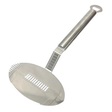 Imagem de Espátula para churrasco com tema de futebol – Ferramenta de grelha de aço inoxidável de 43 cm, abridor de garrafas embutido, porta traseira, churrasqueira para o dia do jogo, churrascos de quintal