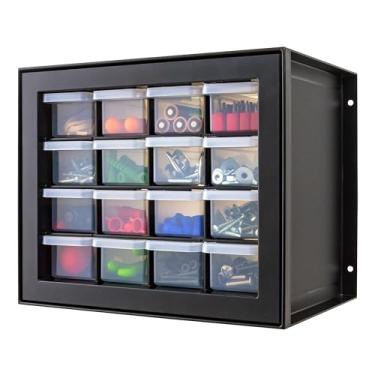 Imagem de IRIS Organizador de gaveta pequena dos EUA, armário de artesanato com 16 gavetas para parafusos, ferragens artísticas, peças pequenas, porcas, parafusos, pregos, recipiente de ferramentas, pacote de