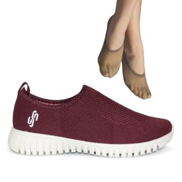 Imagem de Tênis Usaflex Feminino Slip On Tricot Rb Ae2208009+2p de Meias Color Sports Sapatilha Nt 9055.001 41