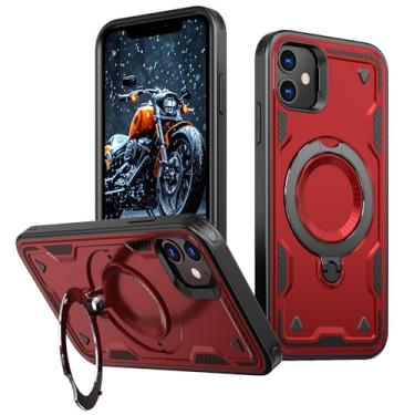 Imagem de SORAKA Capa para iPhone 11 com suporte,compatível com MagSafe,Capa iPhone 11 com chapa de ferro Capa resistente que absorve choques Proteção contra quedas de nível militar