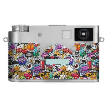 Imagem de Adesivo de corpo de câmera X-Half Kit de película protetora acessórios de pele decalques de vinil para FujiFilm X-Half XHalf (prata mate + grafite branco)