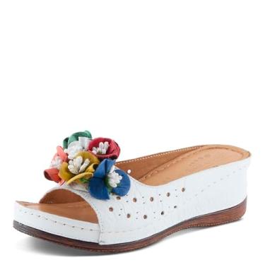 Imagem de Spring Step Sandália Slide Feminina Flowerchild, Branco, 5.5-6