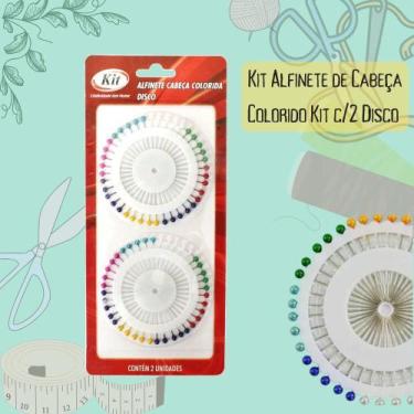 Imagem de Kit Alfinete de Cabeça Colorido Kit c/2 Disco 630711/F13822-01