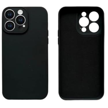 Imagem de Capinha de Silicone para iPhone 14 Pro Max com Proteção na Câmera (Preto)