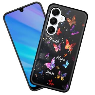 Imagem de KJFHDJFDH Capa para Galaxy A17 5G, resistente à prova de choque, borracha de silicone macia + capa protetora híbrida de plástico rígido para Samsung Galaxy A17 5G 6,7 polegadas 2025, Faith Hope Love