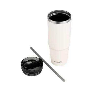Imagem de Copo Térmico Plasvale Quencher Com Canudo 900Ml - Creme