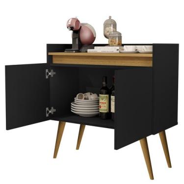 Imagem de Buffet Aparador Cantinho Do Café Net Retro - Mais Casa, preto mel