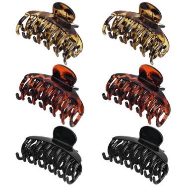 Imagem de Clipes de garra de cabelo DEEKA Double Row Teeth 6 peças para mulheres