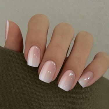 Imagem de Capa completa falsa de acrílico Curvlife Press on Nails, 30 unidades r