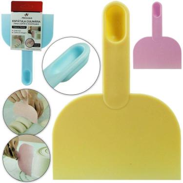 Imagem de Espatula Corte Raspagem De Plastico Com Cabo Colher Medidora