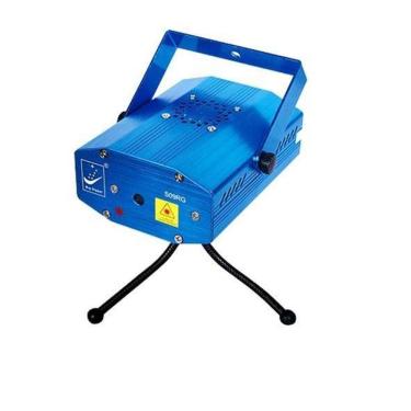 Imagem de Mini Lazer Projetor Holográfico Festa Luz Led Portátil Tripe