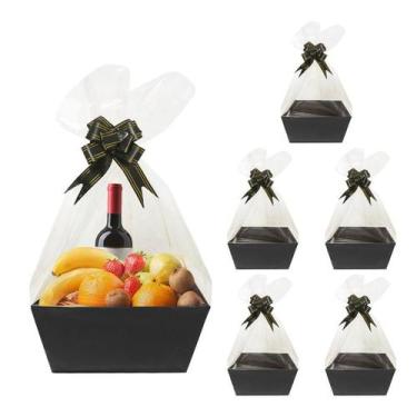 Imagem de Conjunto de cestas de presentes Worown 25x20x12 cm Kraft, pacote com 6