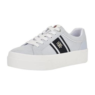 Imagem de Tommy Hilfiger Tênis feminino Badria, Azul Multi 420, 36