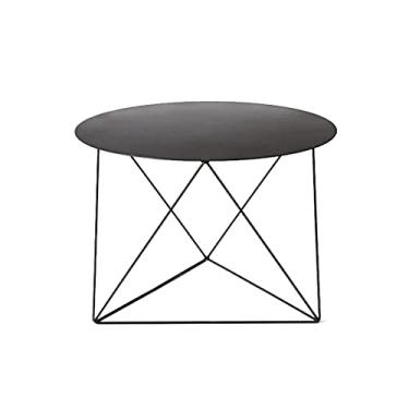 Imagem de Mesa de centro de design simples, mesa de café, arte de ferro, mesa de chá, sofá, canto, laje de rocha, mármore industrial, mesa lateral de chá, usada para quarto, sala de estar, escritório