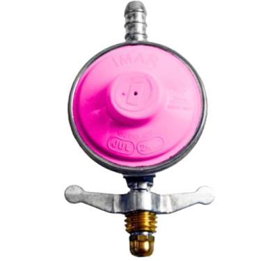 Imagem de Imargás Colors Regulador de Gás Click, Rosé, 1kg/h, Sistema de Vedação Rápida, Uso Doméstico, Certificado Inmetro, 5 Anos de validade