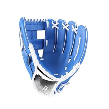 Imagem de Luvas de beisebol e softball luvas de beisebol luvas confortáveis e duradouras com alças ajustáveis para os ombros para jogadores de beisebol e softball (cor: 10,5 Inches Blue)