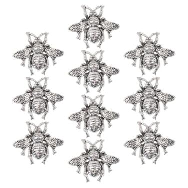 Imagem de CHGCRAFT 10 peças broche de abelha de abelha de liga vintage broche de abelha casaco terno camisa colarinho acessórios alfinetes de lapela para mochilas, roupas, jaquetas, chapéus, prata antiga