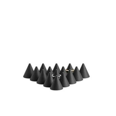Imagem de Porta Jóias Minimalista Plástico Casa Quarto Closet Portátil Brincos Bijuterias Aneis Joias (15 Anéis, Branco)