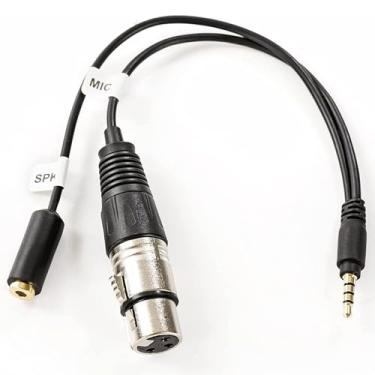 Imagem de Adaptador de microfone Movo TCB2 XLR para smartphone TRRS com entrada para fone de ouvido - Compatível com iPhone e Android - XLR fêmea para microfone divisor Y macho de 3,5 mm e adaptador de áudio, cabo indispensável para gravação