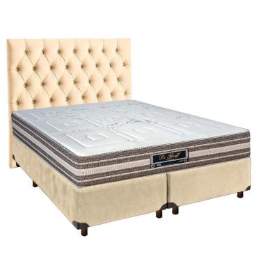 Imagem de Cama + Box Blindado E Colchão Molas Ensacadas Casal - Legriff Sankonfort + Cabeceira