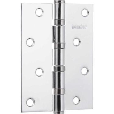 Imagem de Dobradiça 4 Com Anel Rolamento Cromada Com 3 Peças Vonder